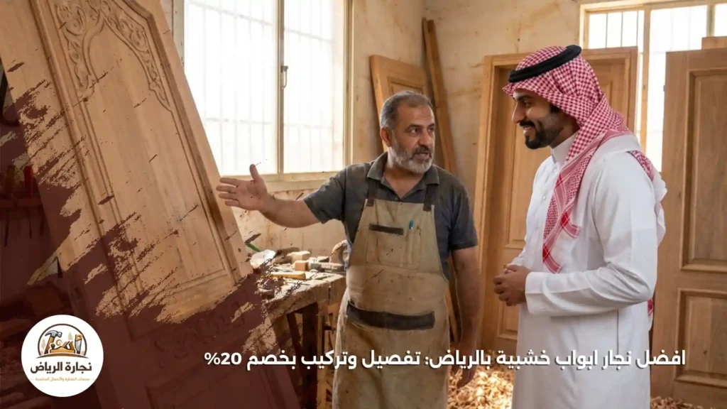 افضل نجار ابواب خشبية بالرياض: تفصيل وتركيب بخصم 20%