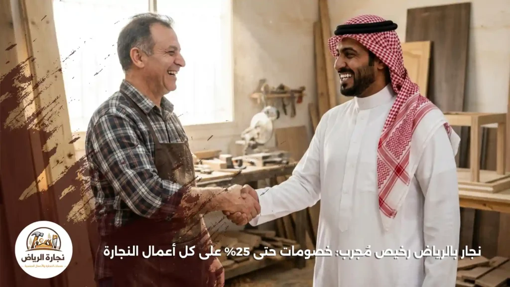 نجار بالرياض رخيص مُجرب: خصومات حتى 25% على كل أعمال النجارة