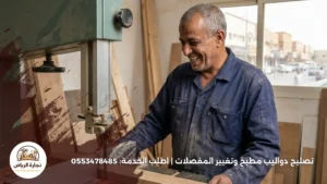 تصليح دواليب مطبخ وتغيير المفصلات